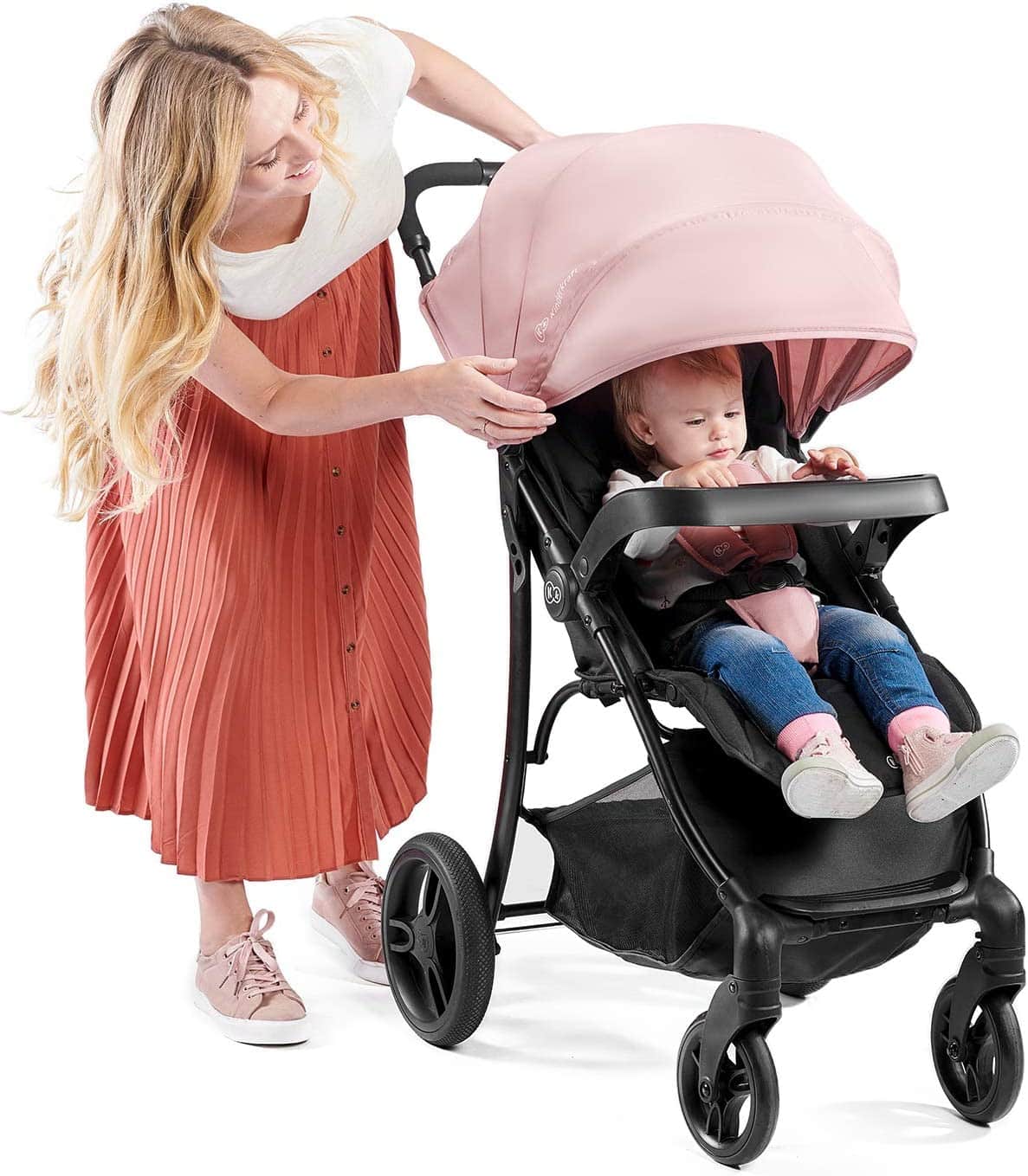 Kinderkraft RINE Poussette Canne Compacte Dès La Naissance - Légère, Pliage Une Main, Jusqu'à 22 Kg, Gris