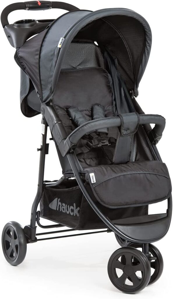 Poussette 3 Roues Compacte Hauck Citi Neo 2 - Légère (7,3 Kg), Inclinable, Avec Volant Enfant, Housse Pluie